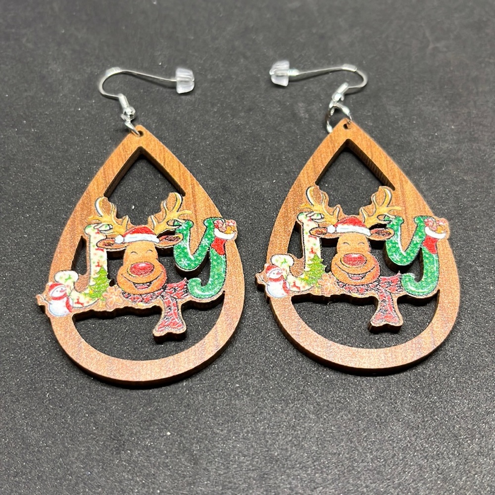 Earrings Christmas Joy reindeer